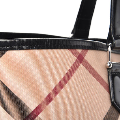 Burberry Nova Check Large Nickie Tote Black 9 of 15