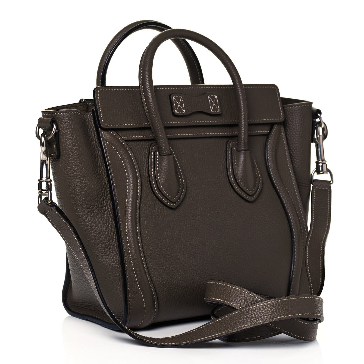Drummed Calfskin Nano Luggage Souris