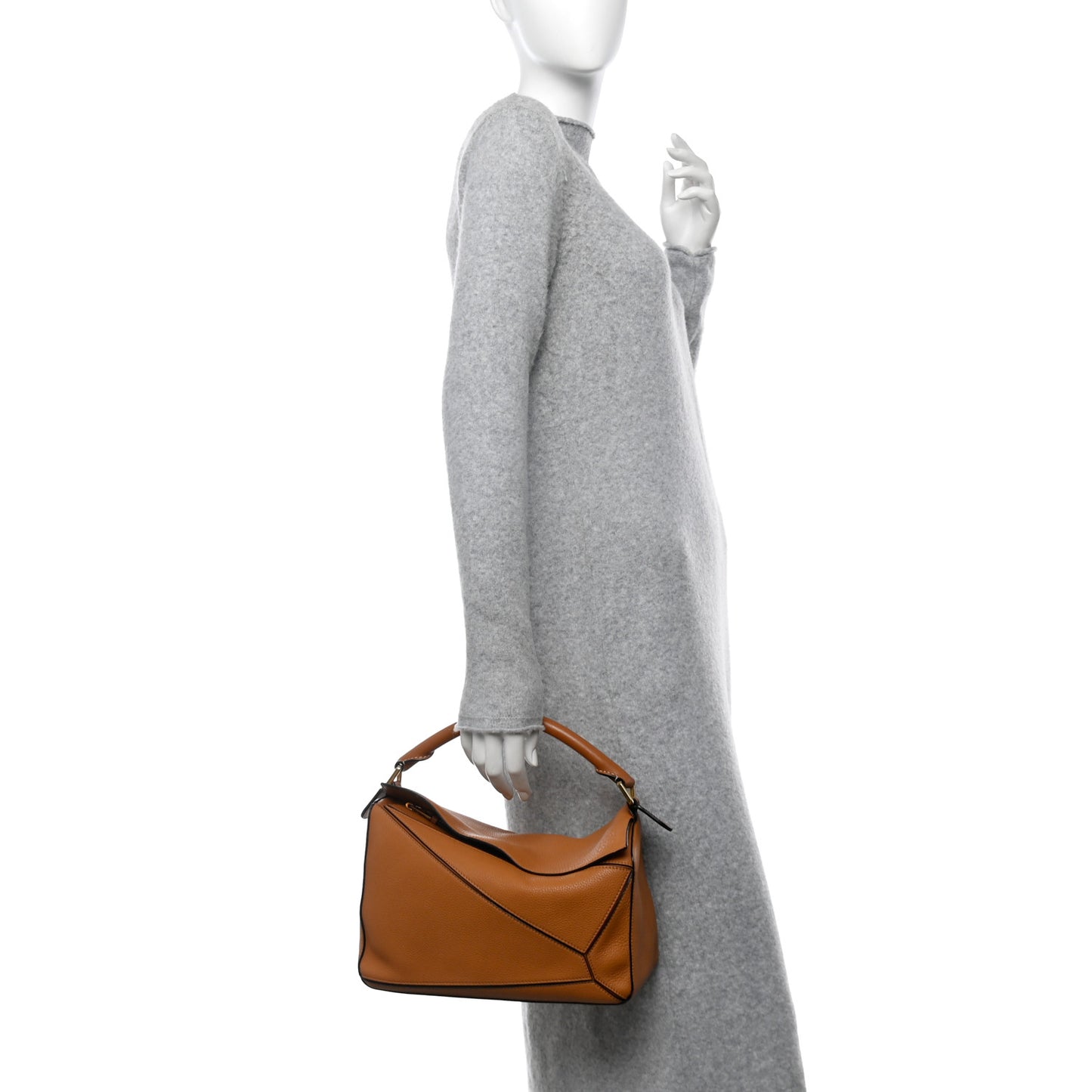 Calfskin Medium Puzzle Bag Light Caramel