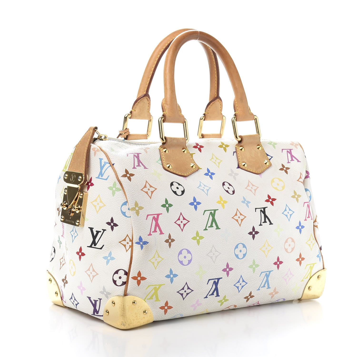 Louis Vuitton Monogram Multicolor Speedy 30 White 3 of 15