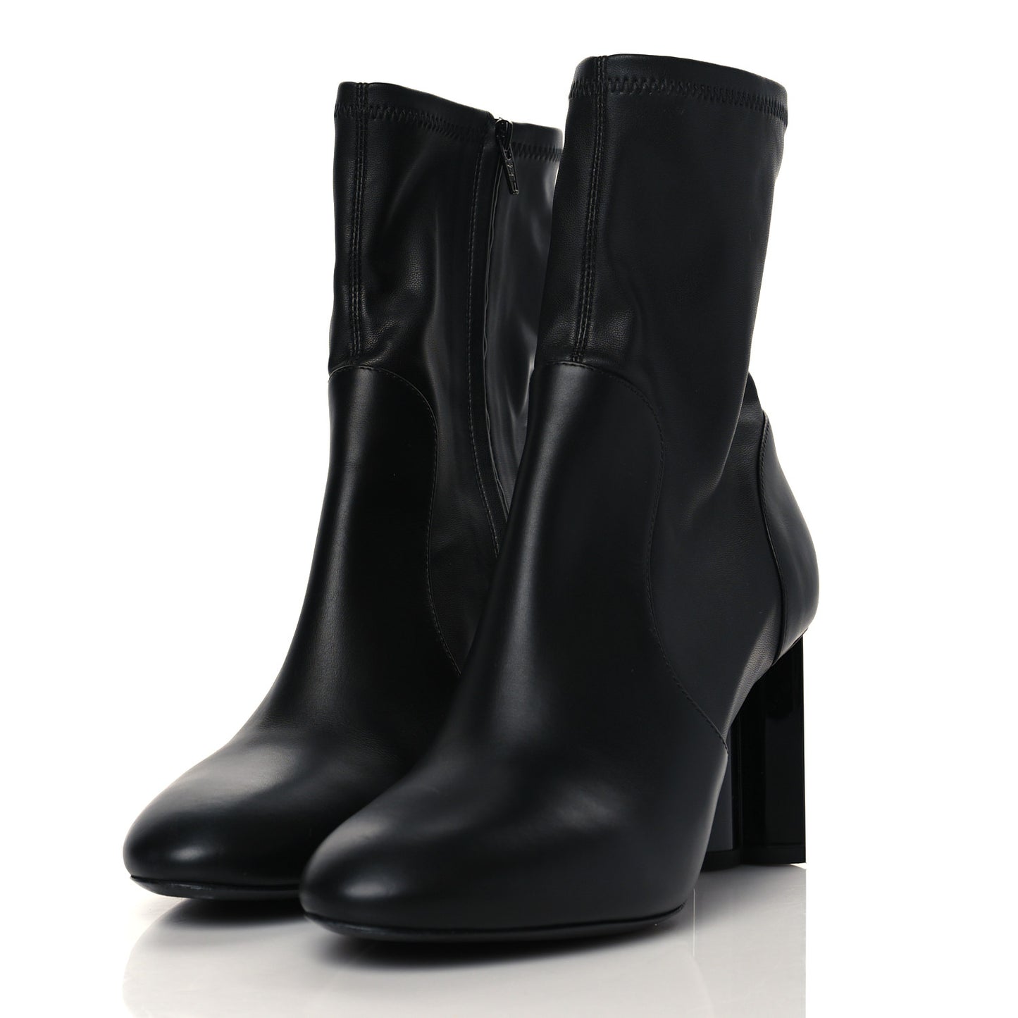 Calfskin Silhouette Ankle Boots 38 Black