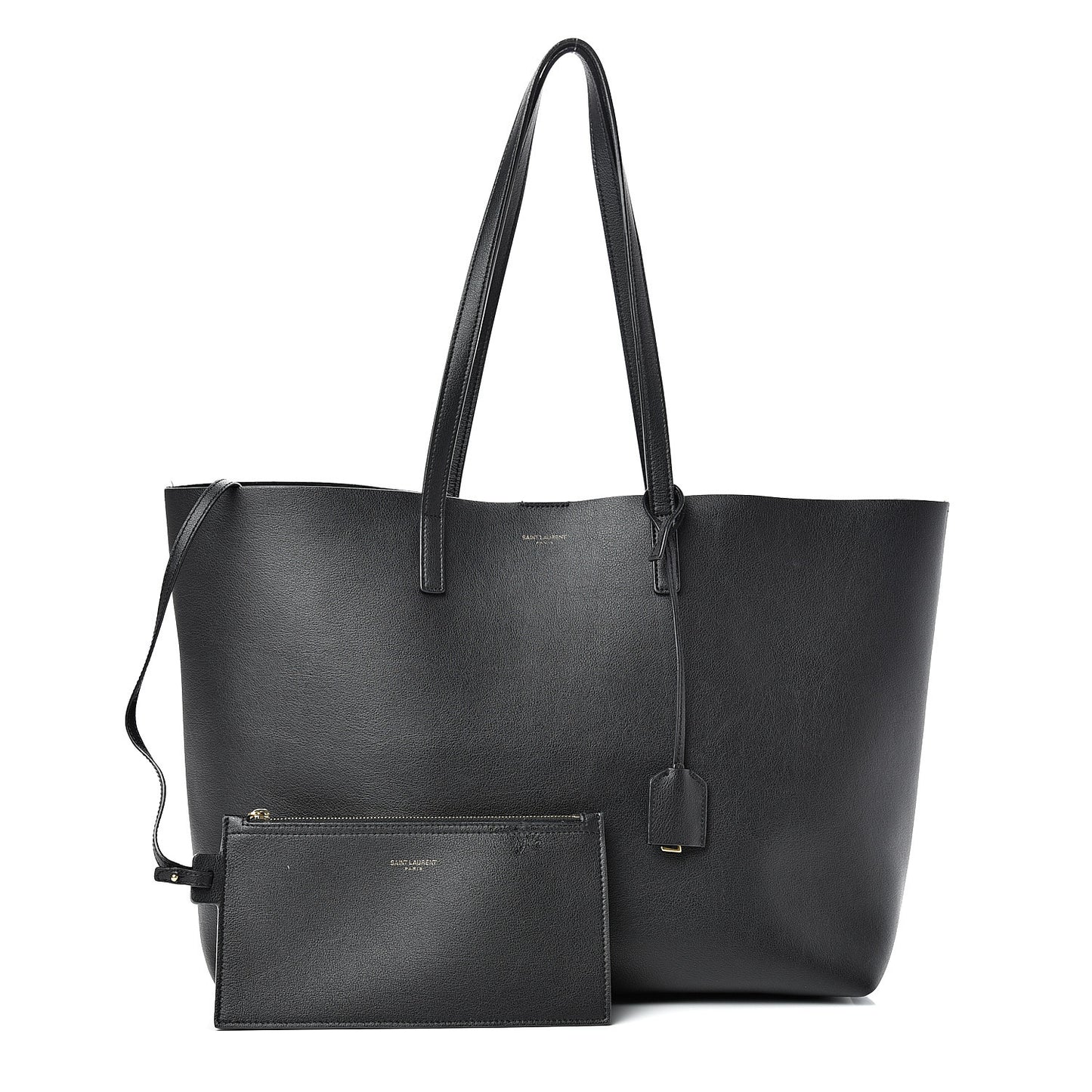 Calfskin Large Shopping Tote Black