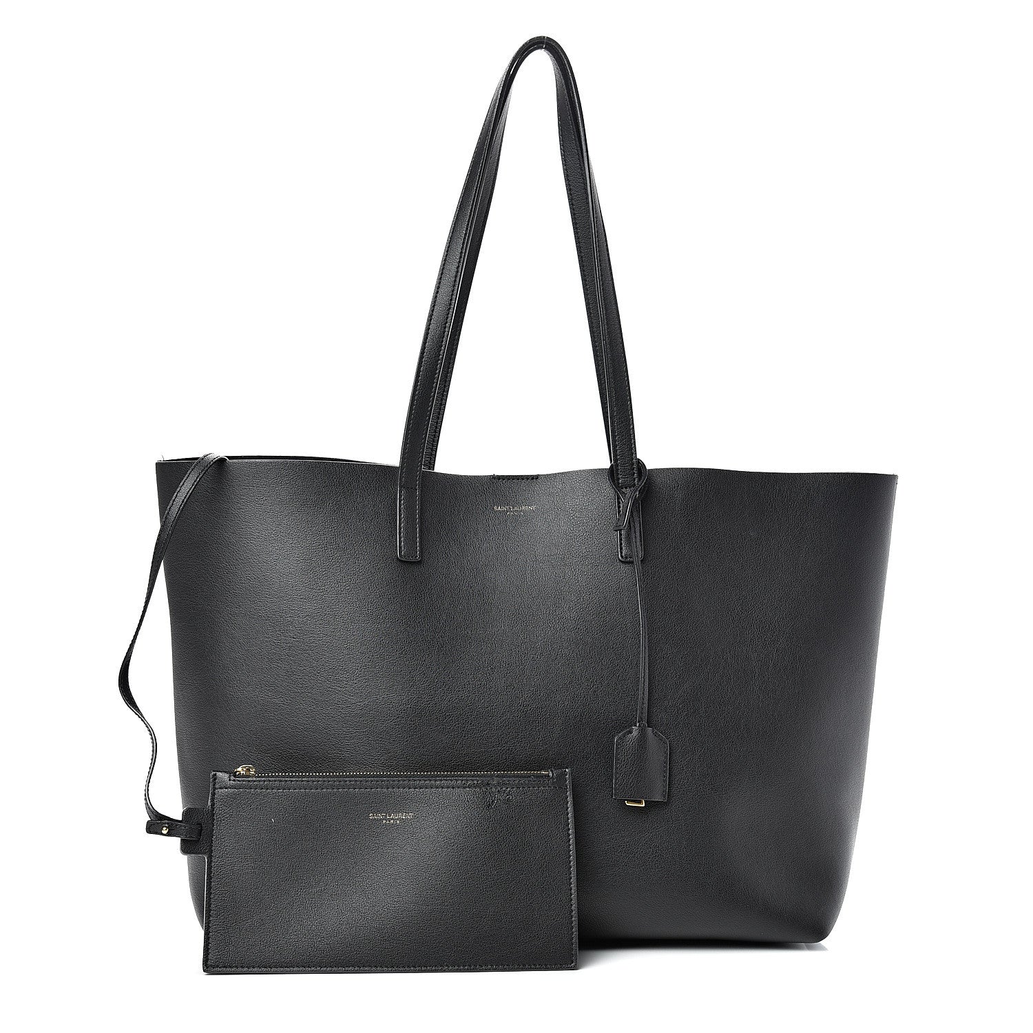 Saint Laurent Calfskin Large Shopping Tote Black 1 of 17