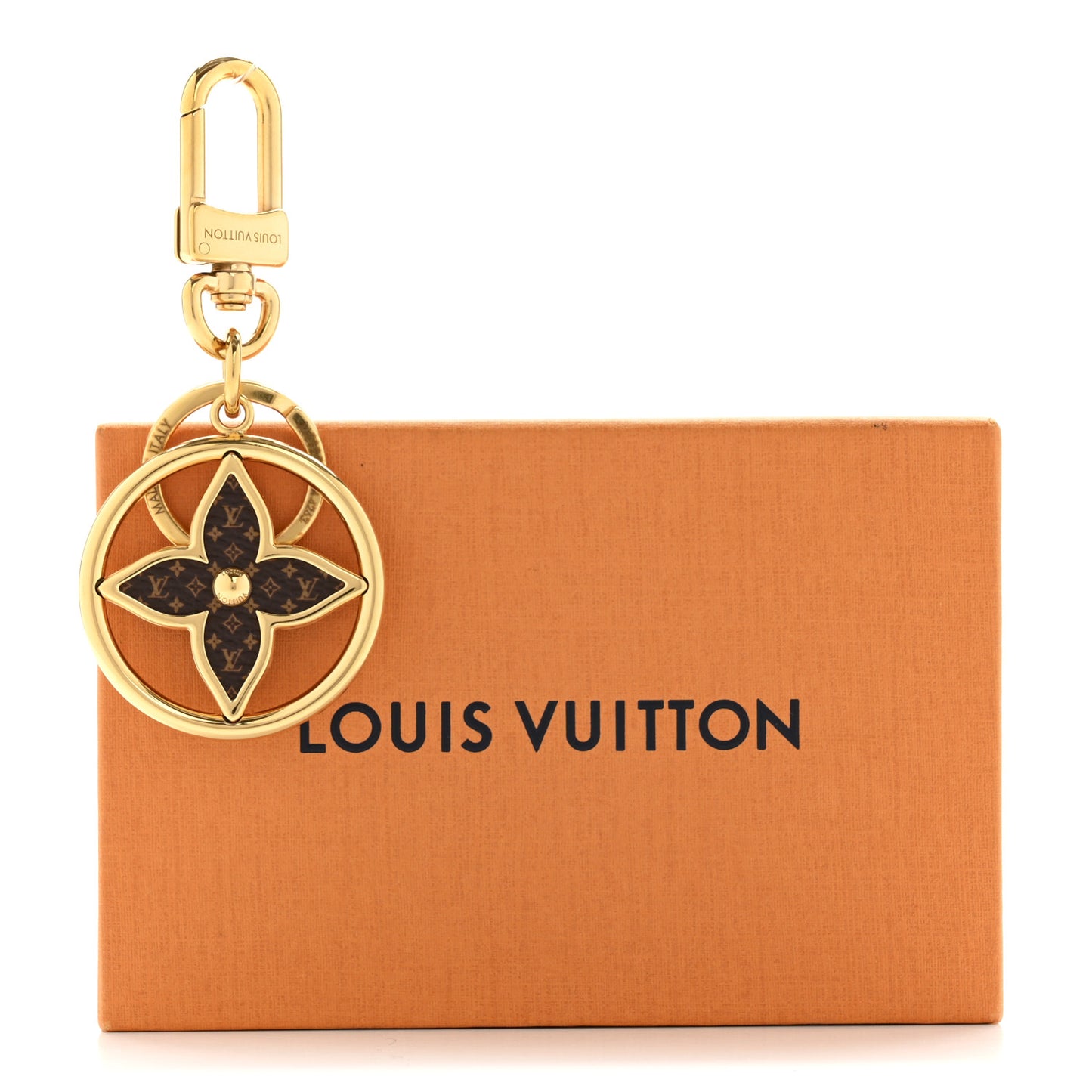 Monogram Puzzle Flower Bag Charm Key Holder