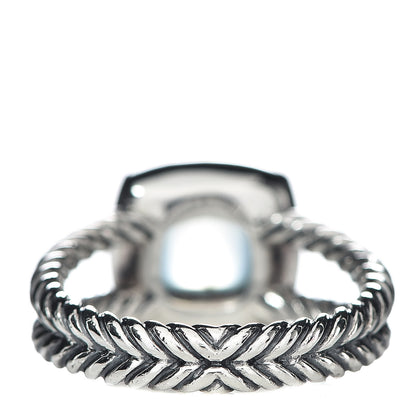 David Yurman Sterling Silver Diamond Chalcedony 7mm Petite Albion Ring 51 5.75 4 of 6