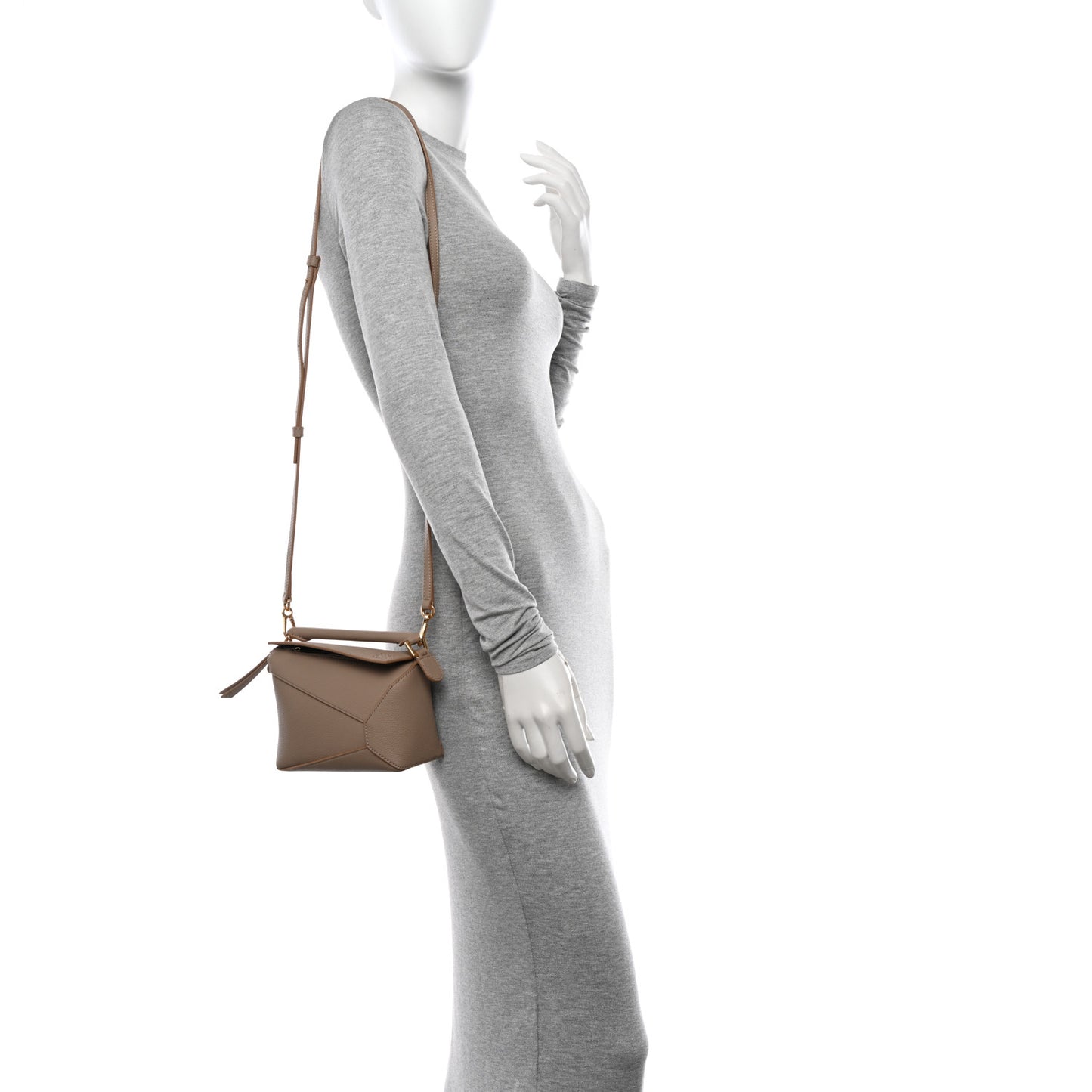 Calfskin Mini Puzzle Edge Bag Sand
