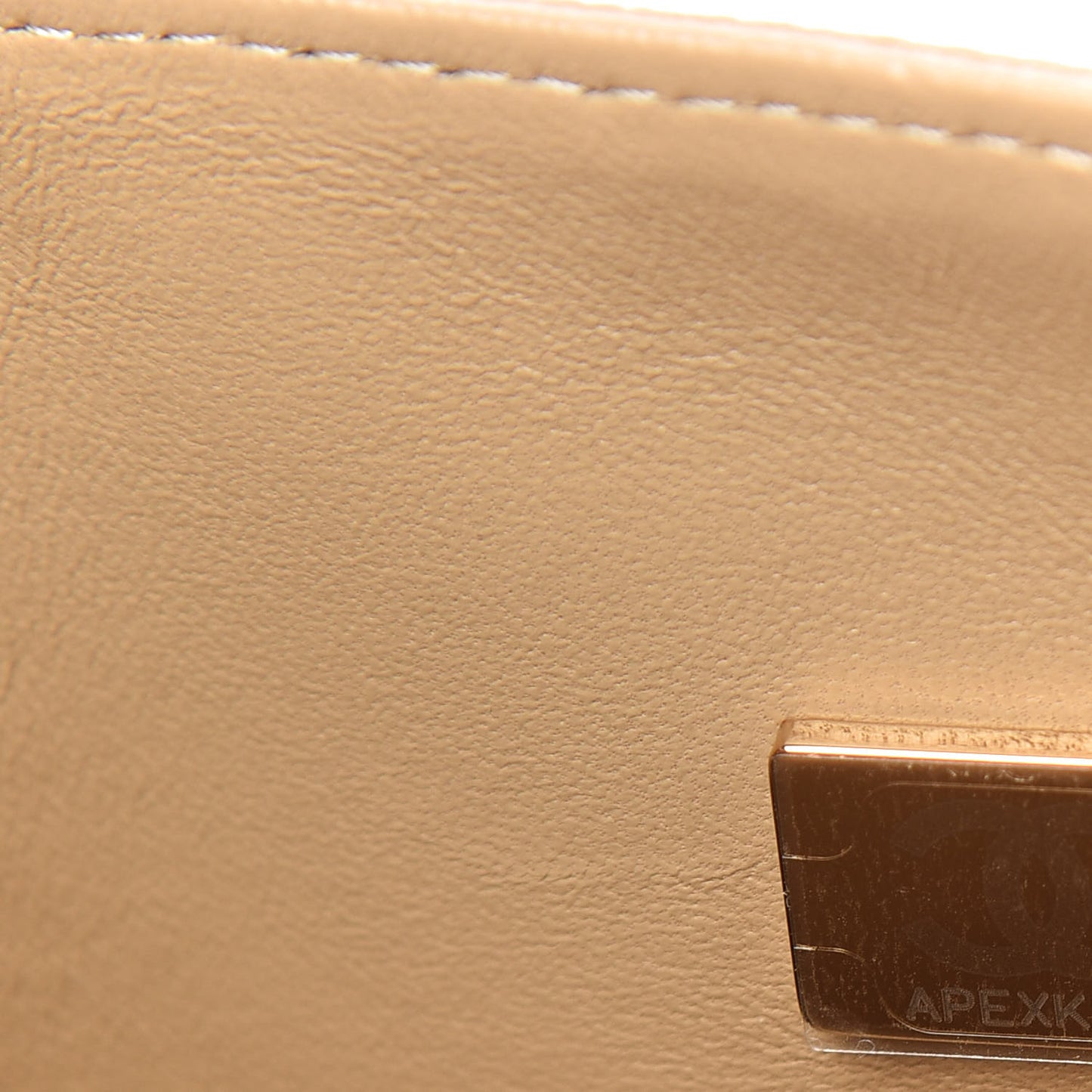 Caviar Quilted Small Double Flap Dark Beige