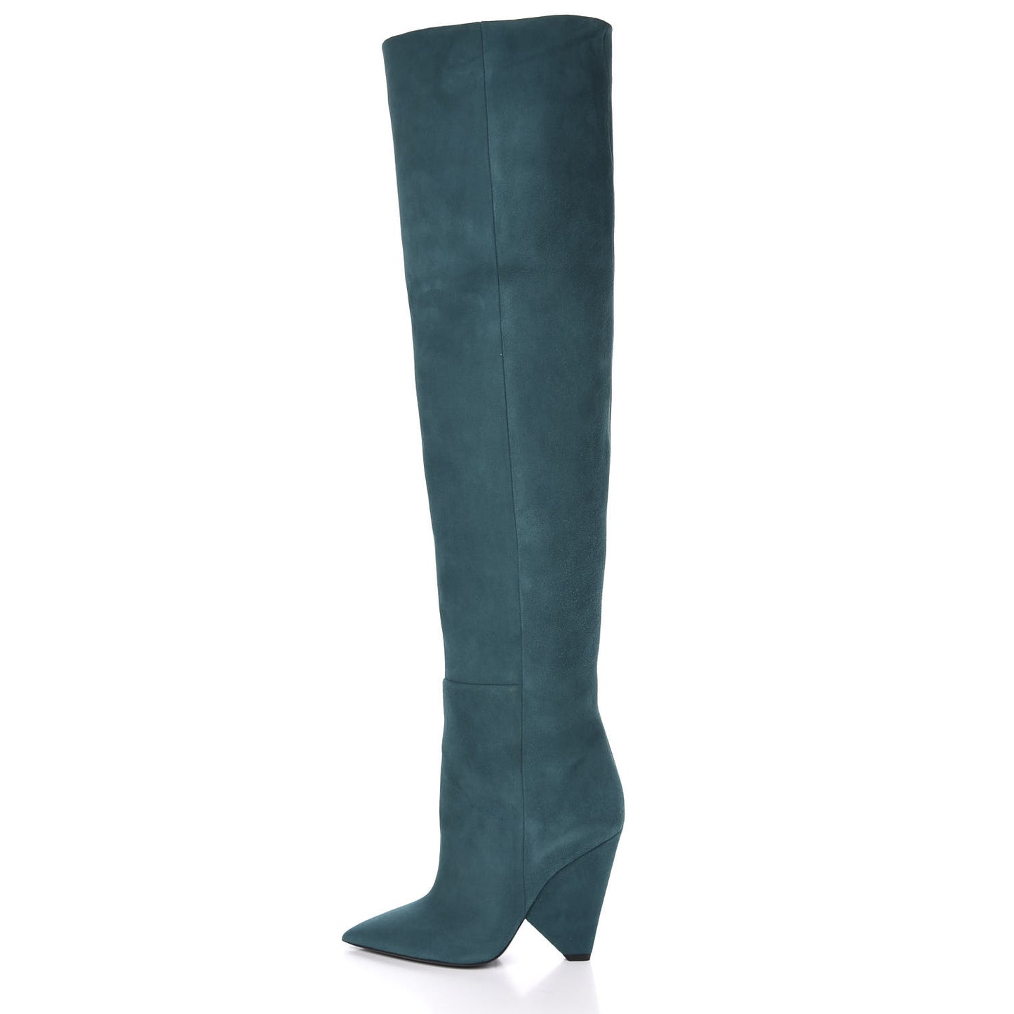 Suede Niki 105 Thigh High Boots 36 Petrol Blue