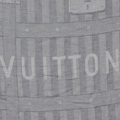 Louis Vuitton Cotton LV Trunks Summery Shawl Blue 1 of 6
