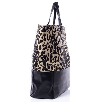 Celine Lambskin Jute Leopard Bi-Cabas 2 of 10