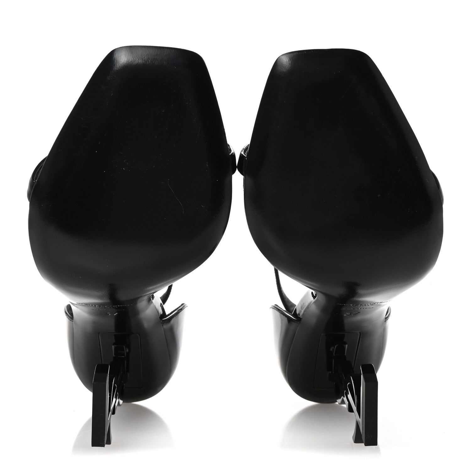 Saint Laurent Patent Calfskin Opyum 110 Sandals 37 Black 6 of 10