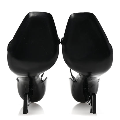Saint Laurent Patent Calfskin Opyum 110 Sandals 37 Black 6 of 10