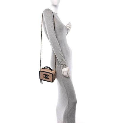 Chanel Caviar Quilted Small CC Filigree Vanity Case Beige Black 2 of 10