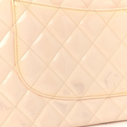 Chanel Patent Quilted Jumbo Double Flap Light Pink 9 of 9