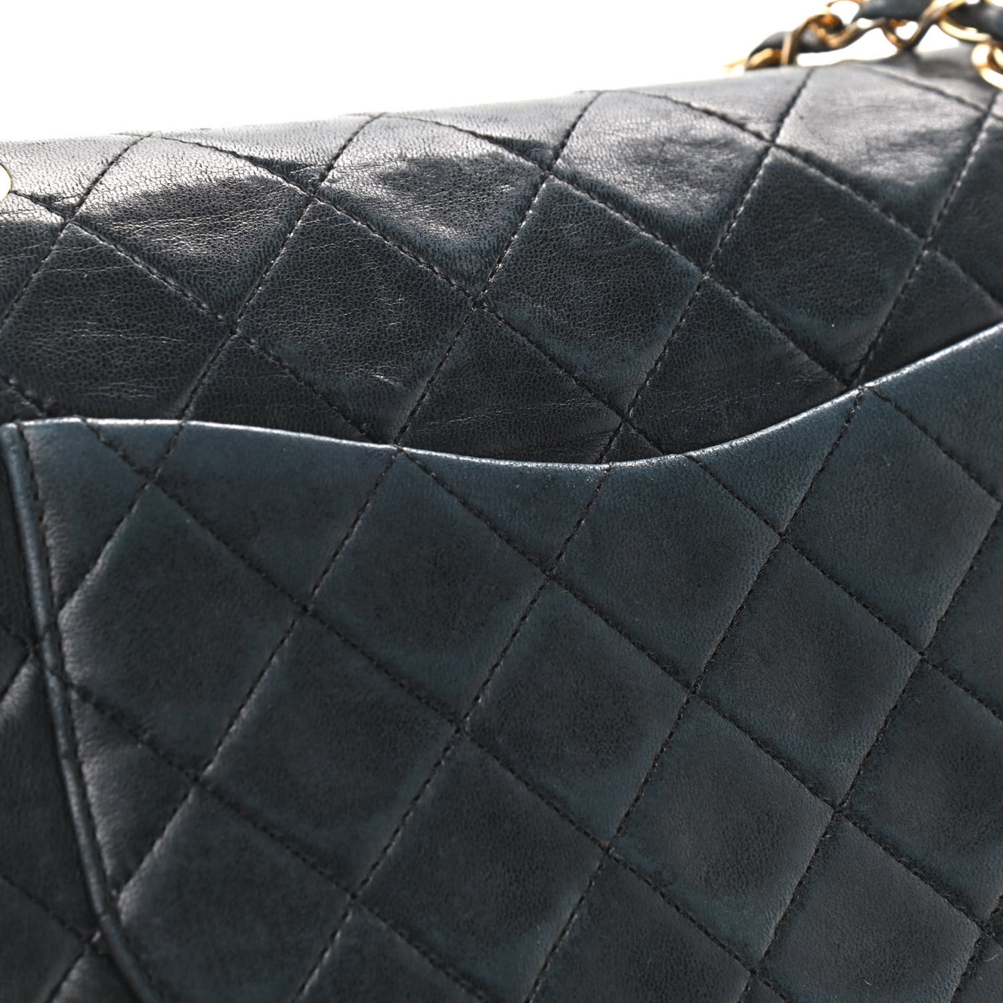 Lambskin Quilted Small Double Flap Black