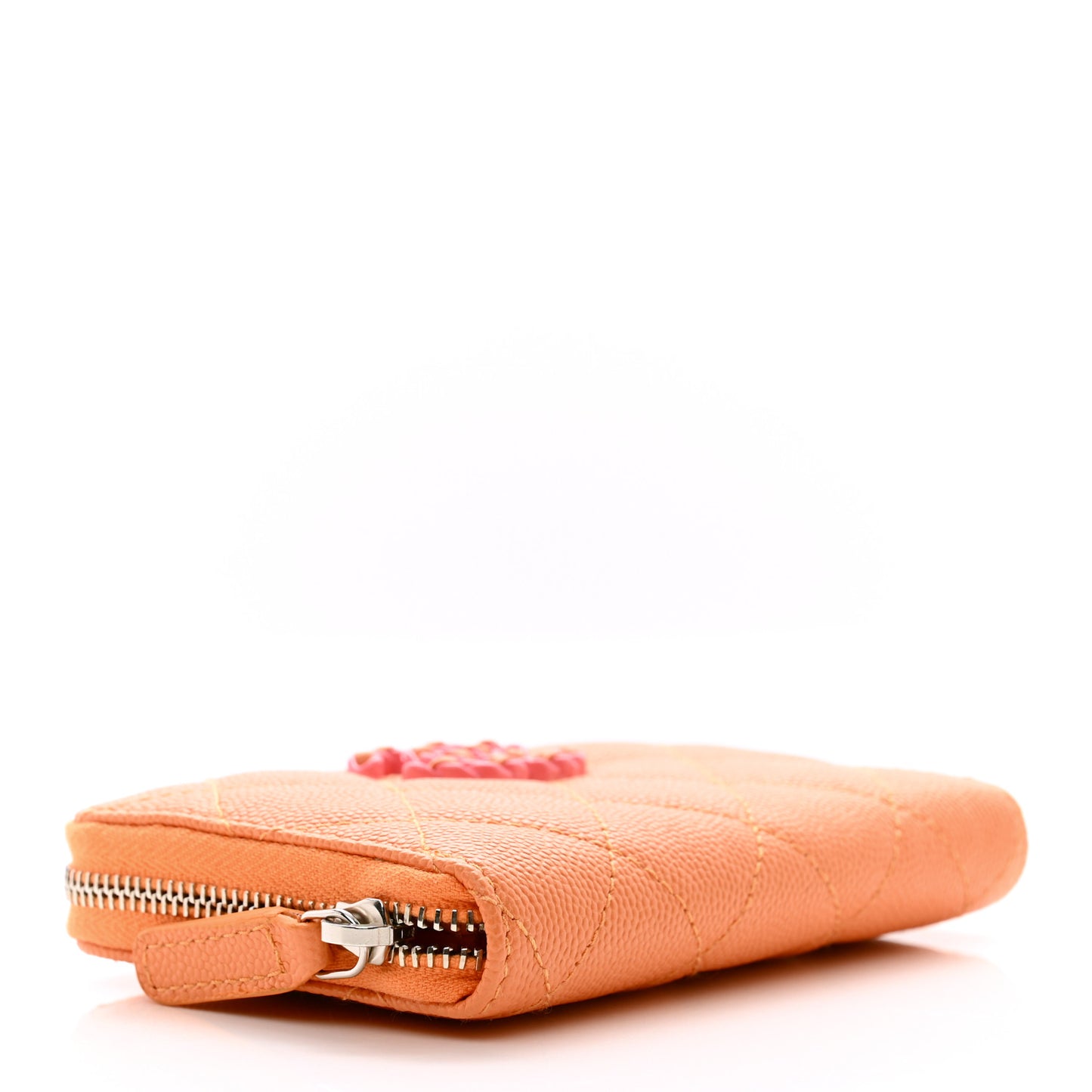 Caviar Flashy CC Zip Card Holder Wallet Orange