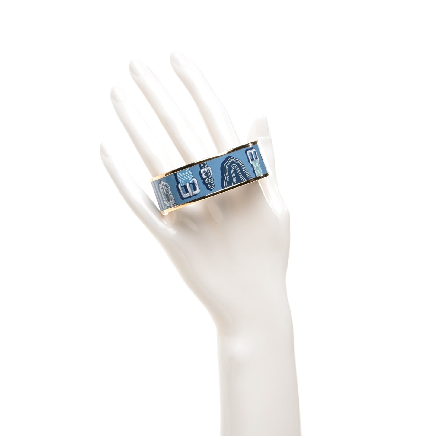 Enamel Printed Harnais des Presidents Wide Bracelet