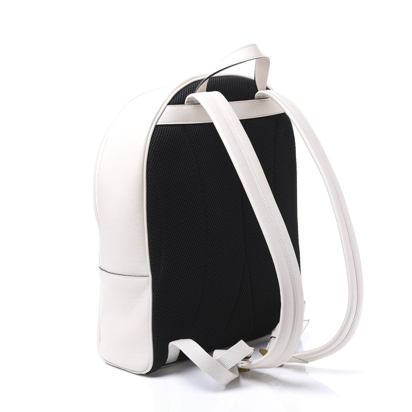 Calfskin Logo Day Backpack Mystic White