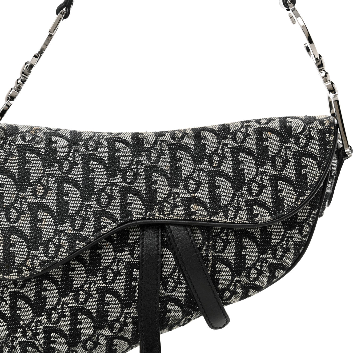 Christian Dior Monogram Saddle Bag Blue 8 of 11