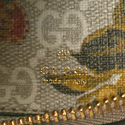 Gucci GG Supreme Monogram Water Flora Web Mini Ophidia Half Moon Hobo Beige White Multicolor 6 of 10