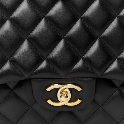Chanel Lambskin Quilted Maxi Double Flap Black 8 of 10