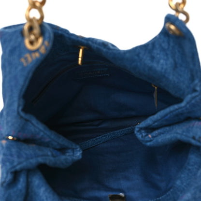 Chanel Denim Quilted Denim Mood Maxi Hobo Blue Multicolor 5 of 9