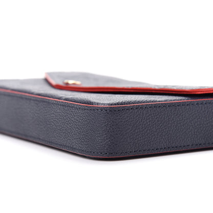 Louis Vuitton Empreinte Pochette Felicie Chain Wallet Marine Rouge 8 of 10