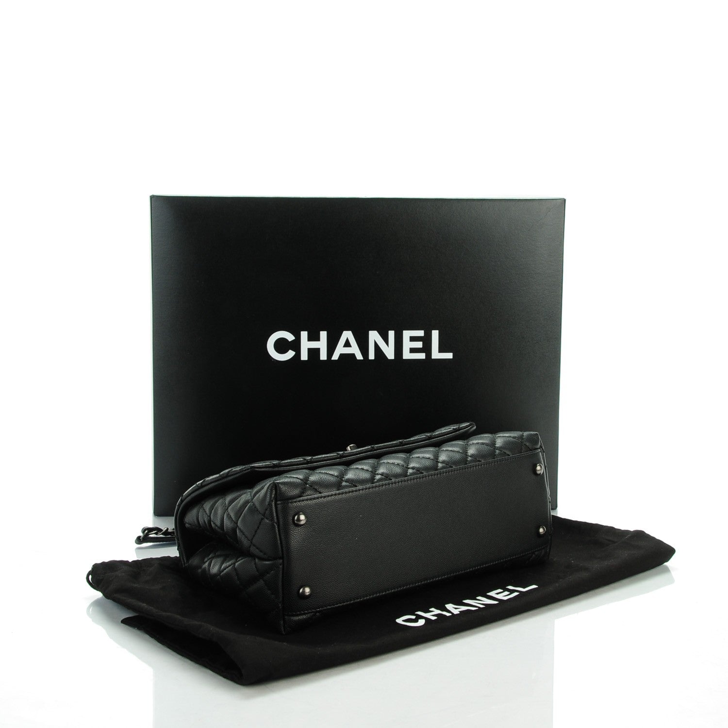Chanel Caviar Quilted Small Coco Handle Flap Black 4 of 8