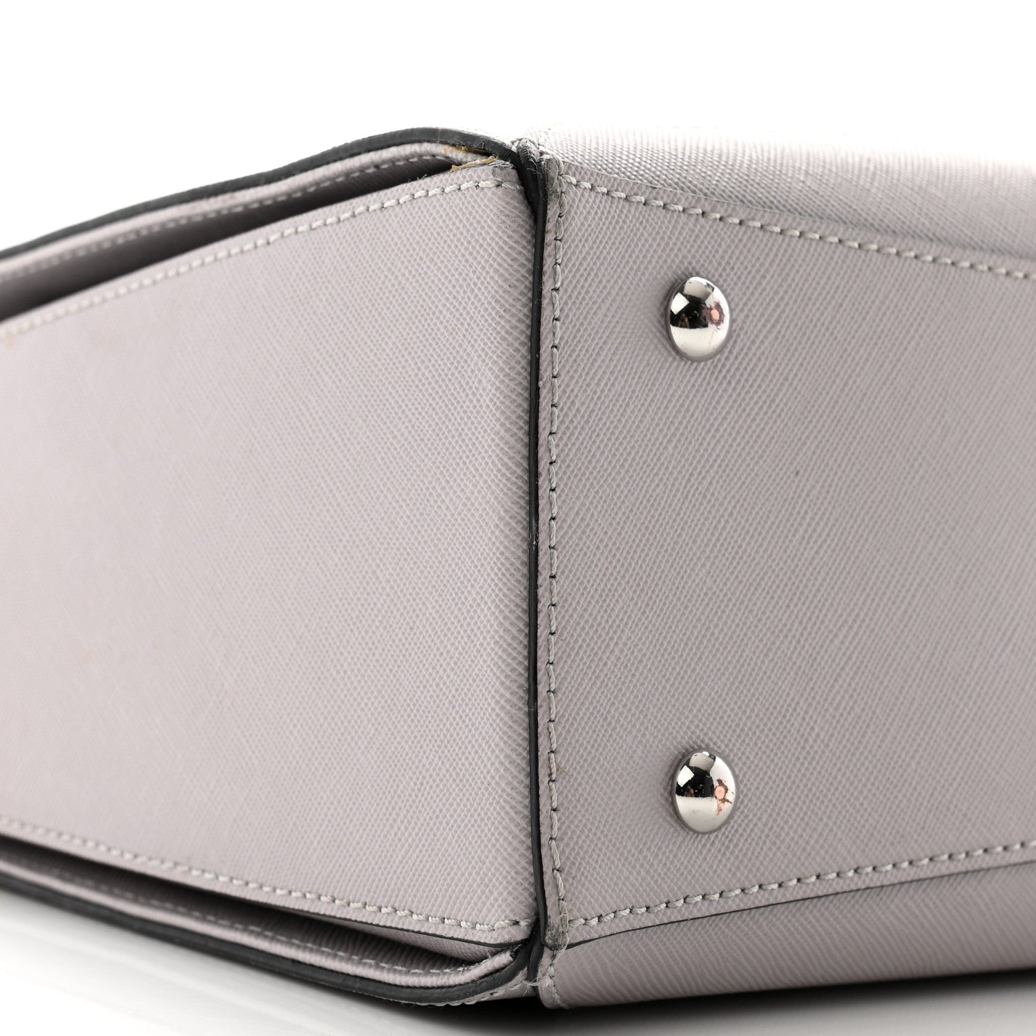 MCM Saffiano Medium Nuovo Tote Gull Gray 9 of 14