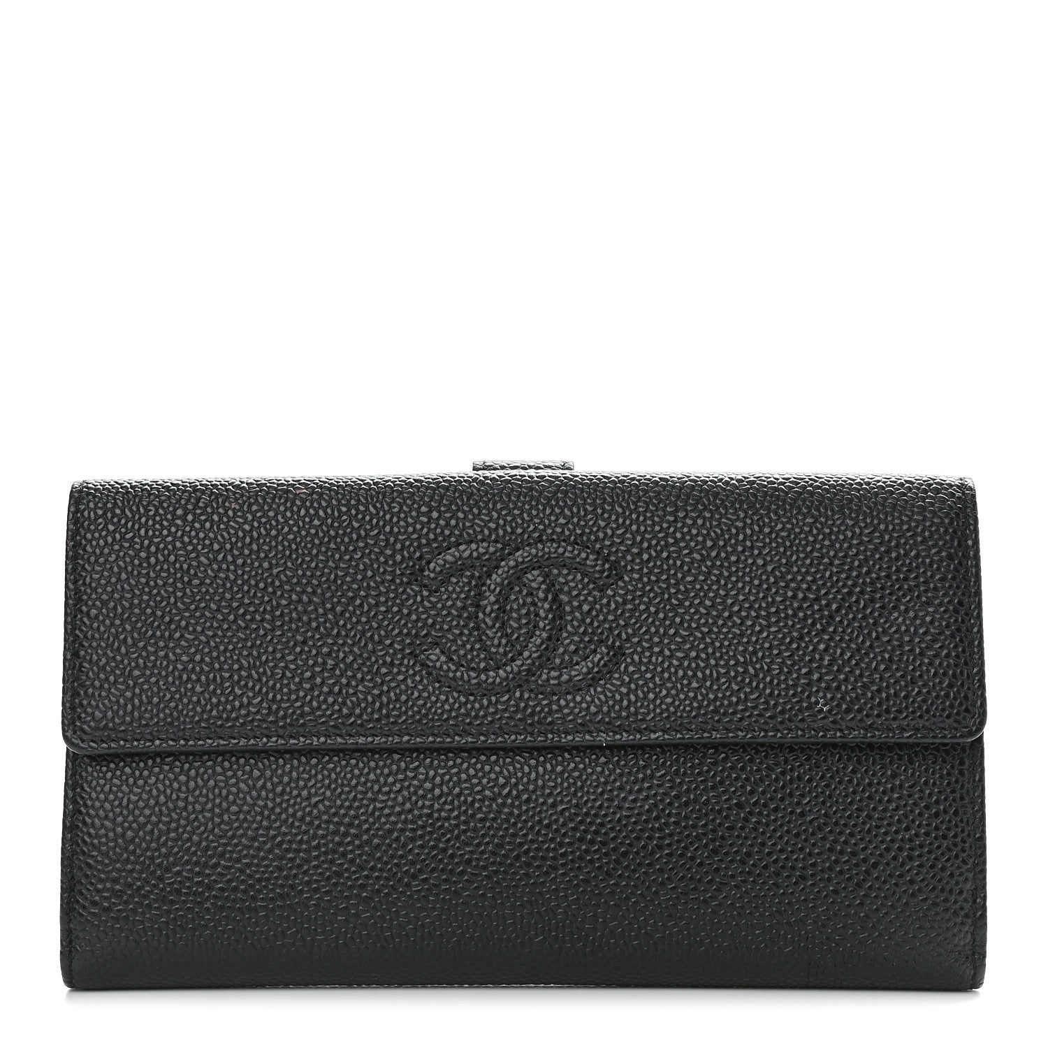 Chanel Caviar CC Long Flap Wallet Black 1 of 11