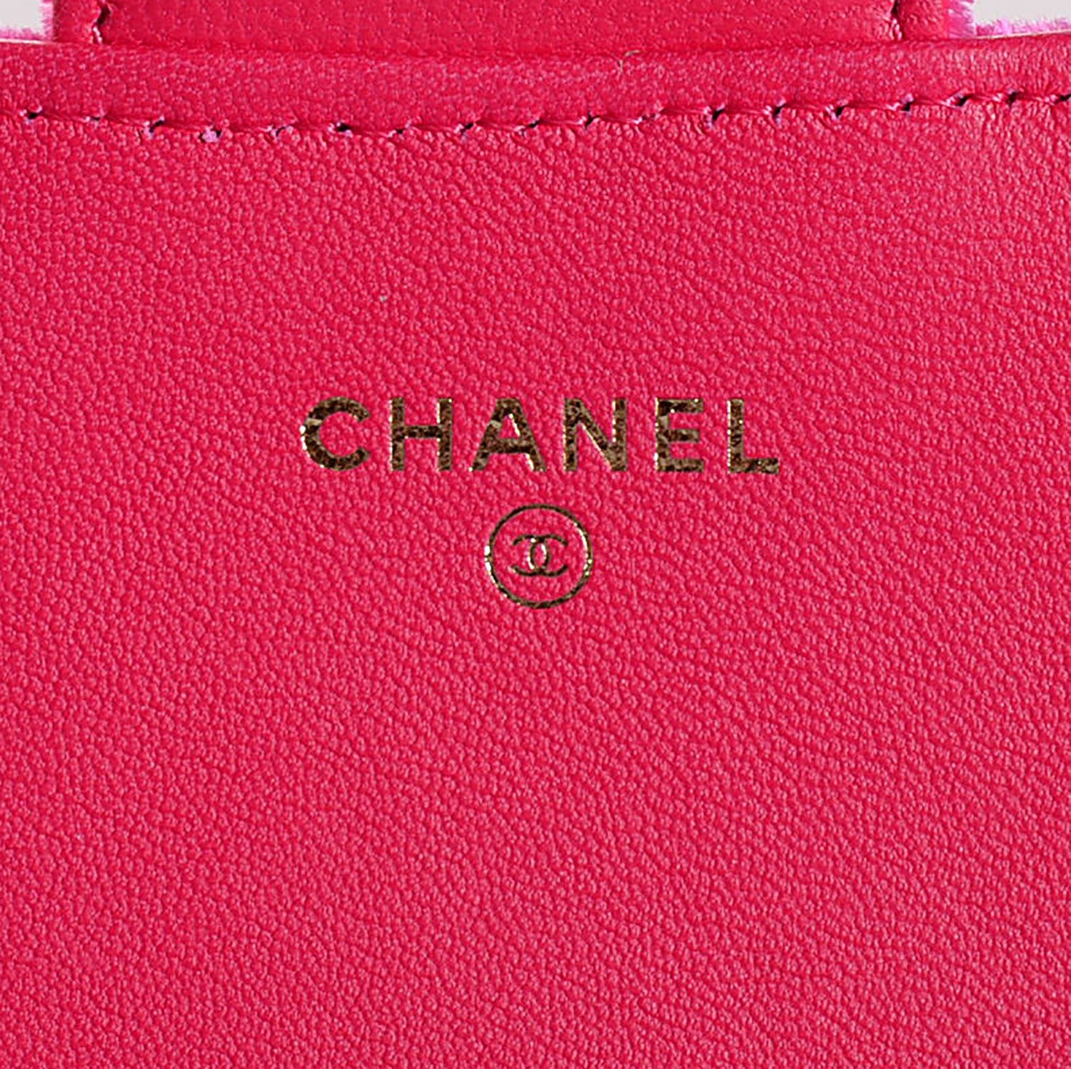 Chanel Velvet Quilted Clutch With Chain Pink 6 of 9