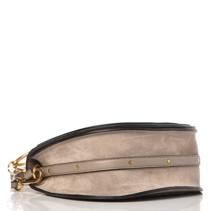 Chloe Calfskin Suede Medium Nile Bracelet Bag Motty Grey 4 of 8