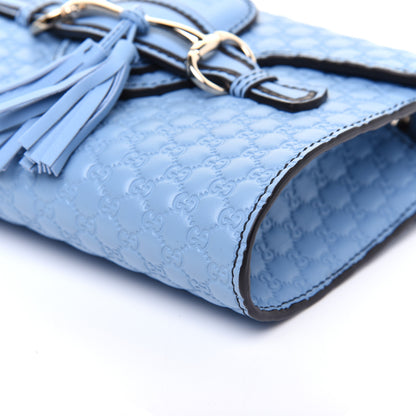 Gucci Soft Microguccissima Mini Emily Chain Shoulder Bag Mineral Blue 7 of 11