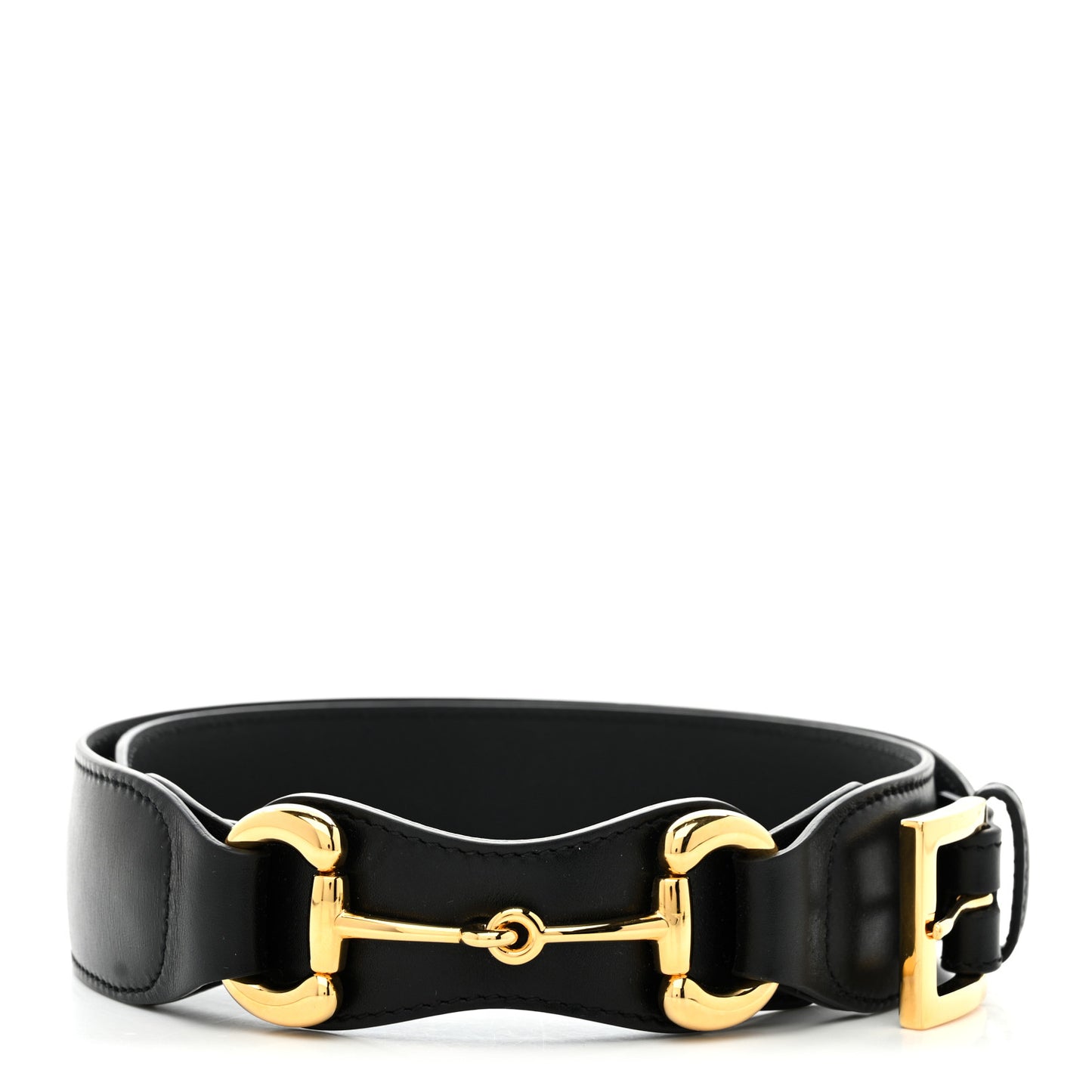 Efesto Leather Horsebit 25mm Belt 85 34 Black