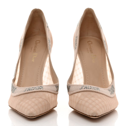 Christian Dior Mesh Ribbon Crystal J'Adior 100mm Pumps 39 Beige 2 of 10
