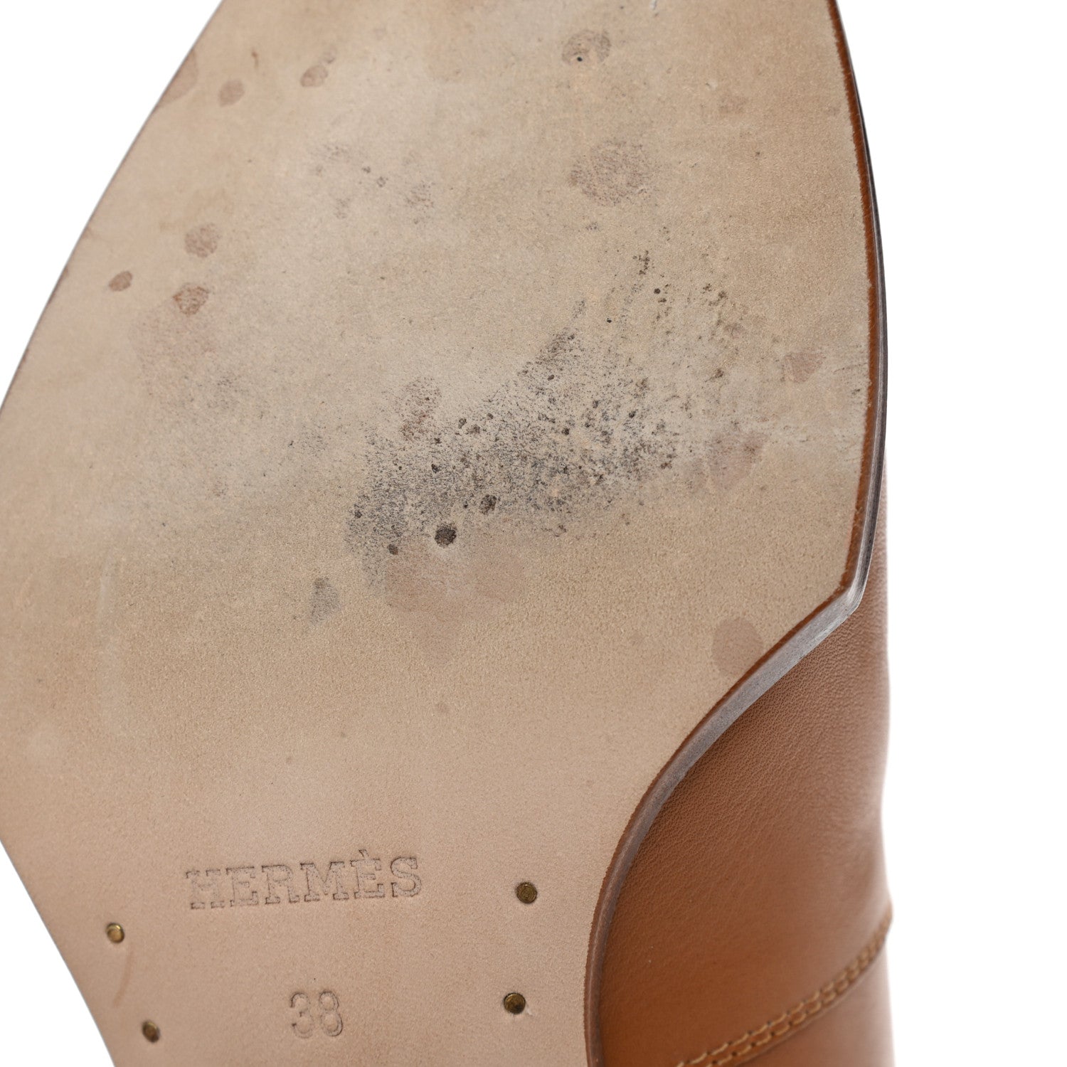 Hermes Calfskin Womens Vegas Ankle Boot 38 Naturel 6 of 9