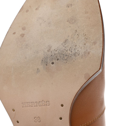 Hermes Calfskin Womens Vegas Ankle Boot 38 Naturel 6 of 9