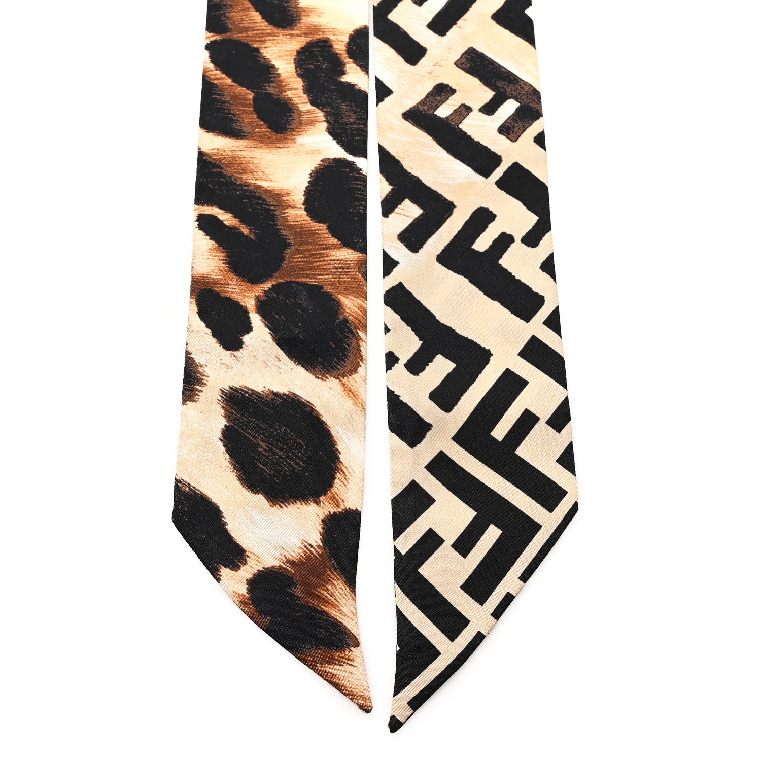 Fendi Silk Leopard Printed Wrappy Bandeau Multicolor 2 of 3