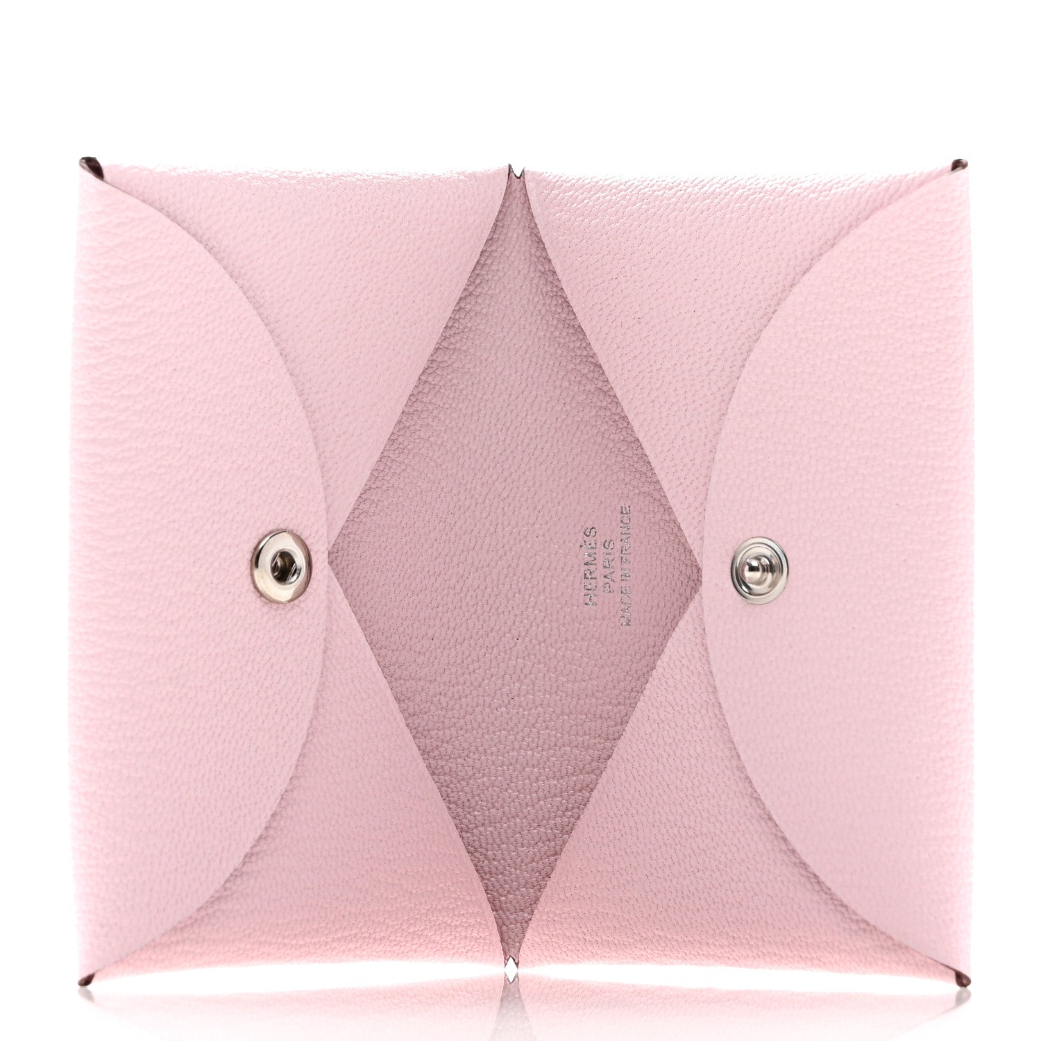 Hermes Chevre Mysore Calvi Card Case Rose Darling 5 of 8