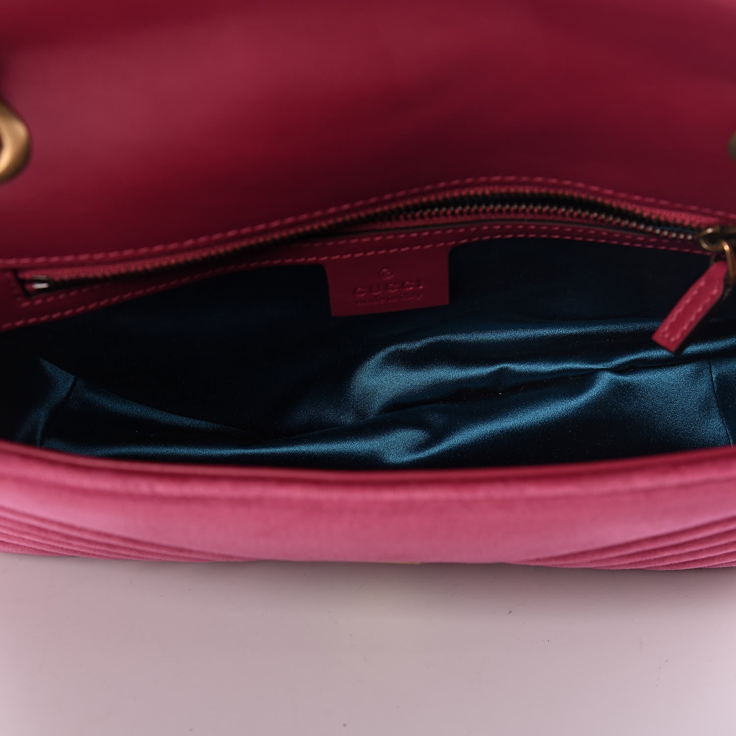 Gucci Velvet Matelasse Small GG Marmont Shoulder Bag Light Raspberry Rose 5 of 11