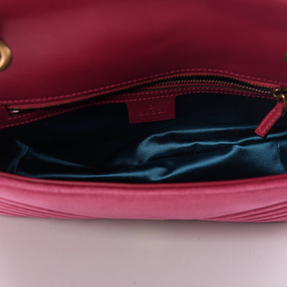 Gucci Velvet Matelasse Small GG Marmont Shoulder Bag Light Raspberry Rose 5 of 11