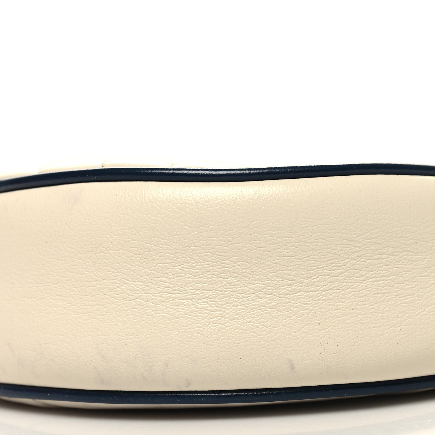 Gucci Azalea Calfskin Matelasse Diagonal Mini Torchon GG Marmont Round Shoulder Bag Mystic White Blue Agata 10 of 11