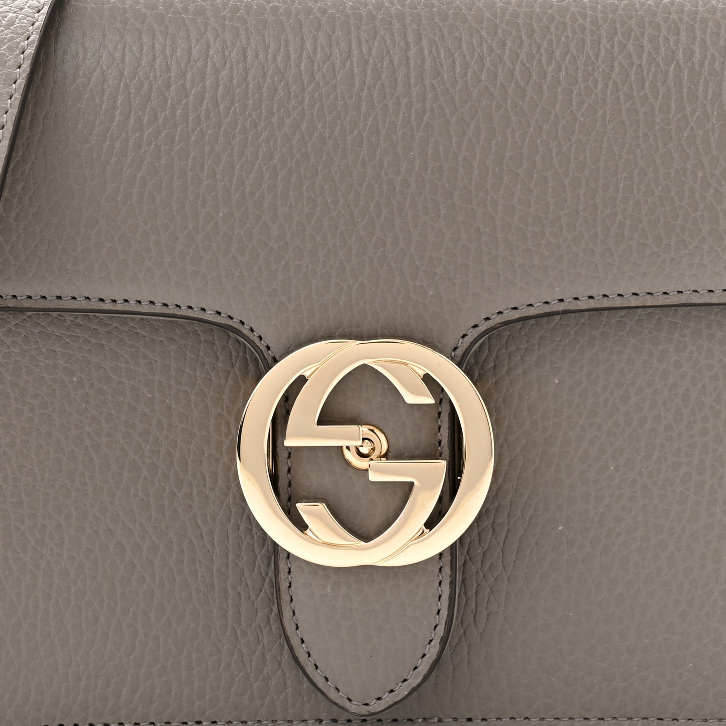 Dollar Calfskin Small Interlocking G Shoulder Bag Loess