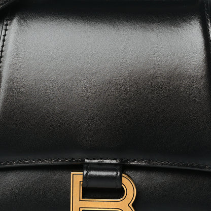 Balenciaga Shiny Box Calfskin Small Hourglass Top Handle Bag Black 8 of 11