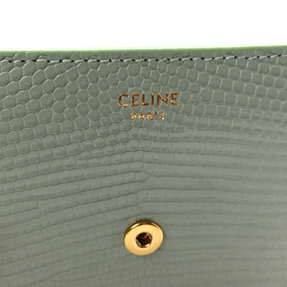 Celine Lizard Small Triomphe Wallet Pastel Green 6 of 7