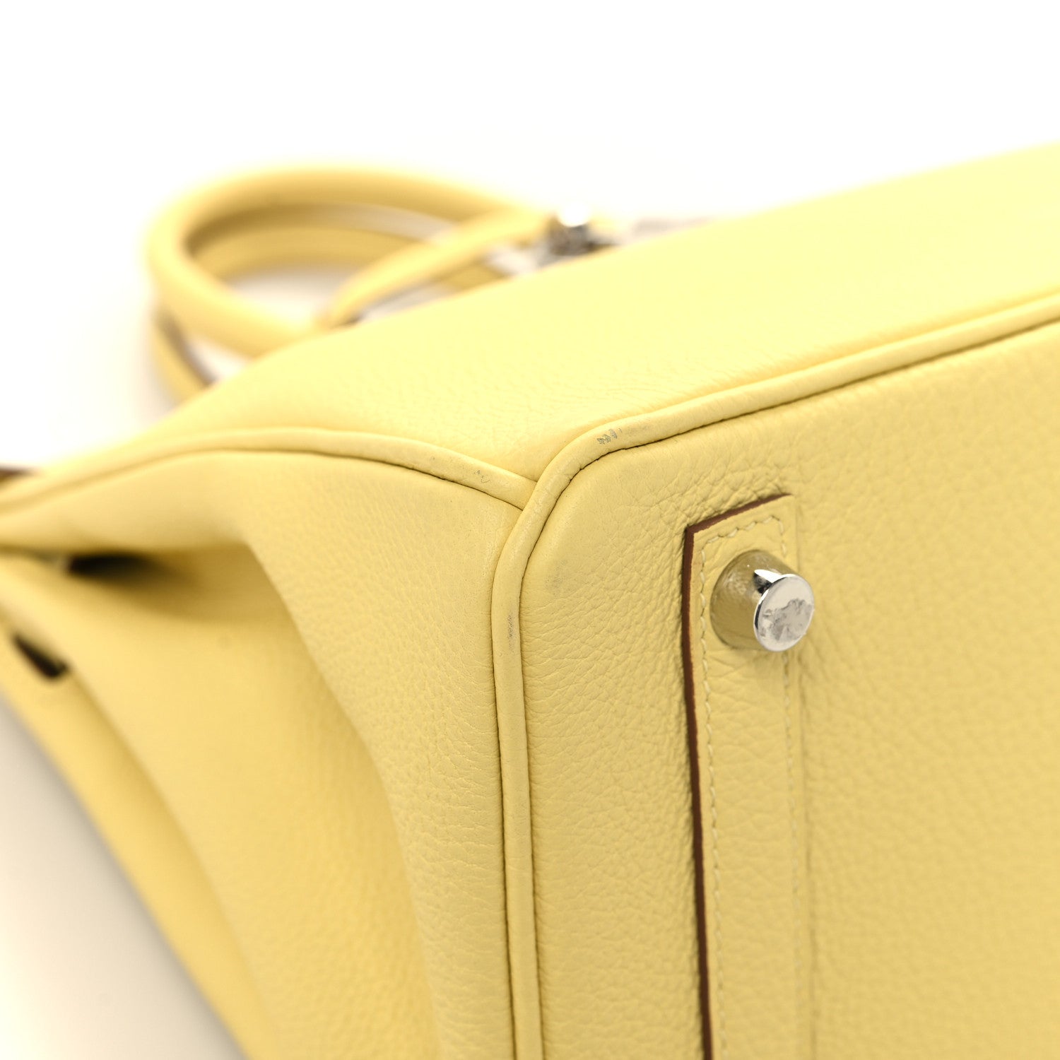 Hermes Togo Birkin 25 Jaune Poussin 9 of 13