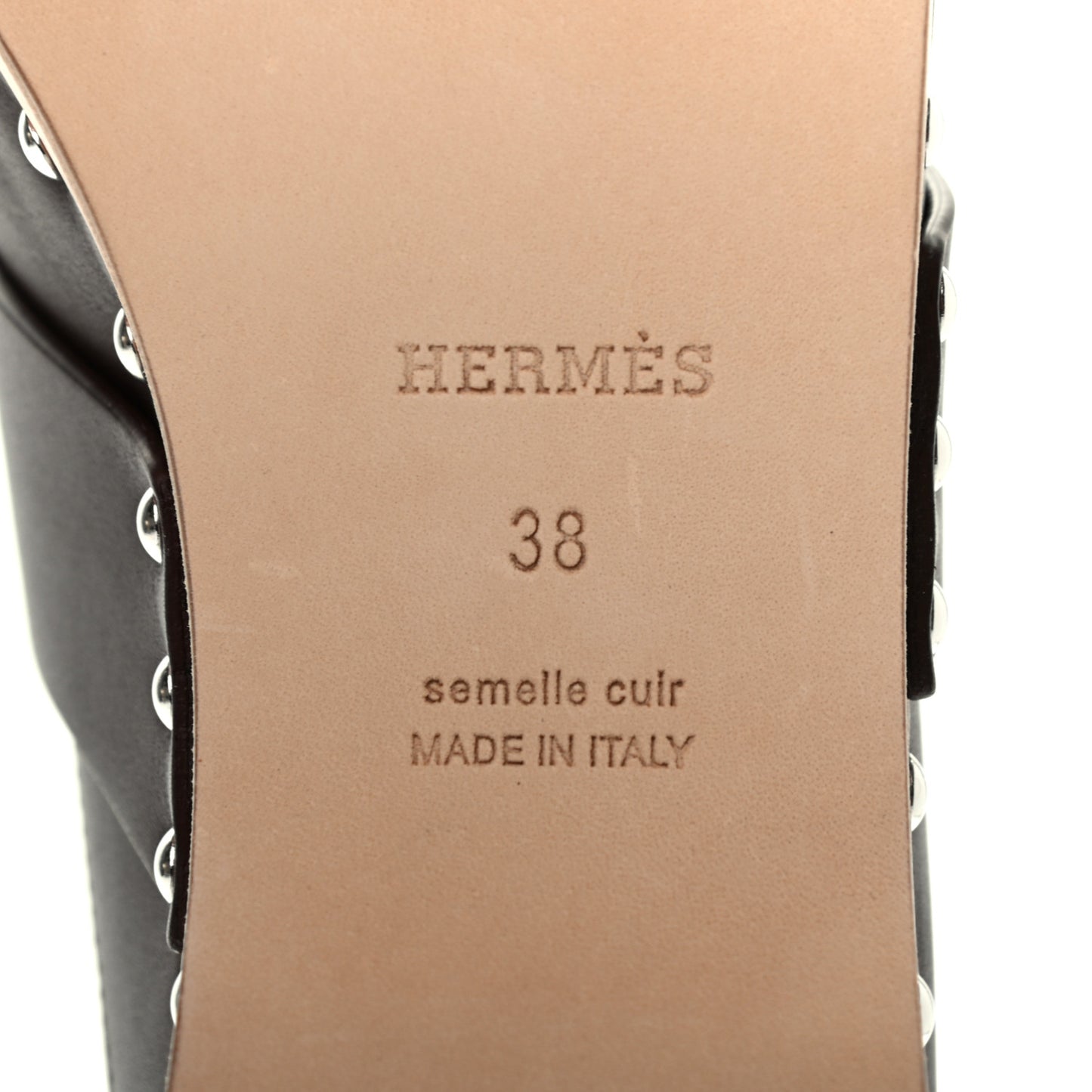 Calfskin Calya Mules 38 Cafe