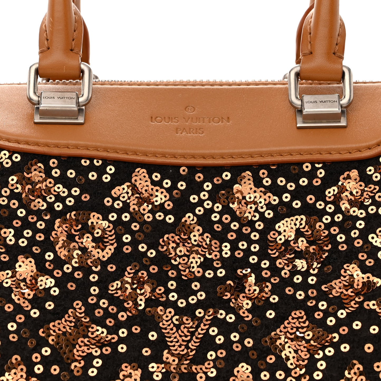 Sequin Monogram Sunshine Express Baby Gold