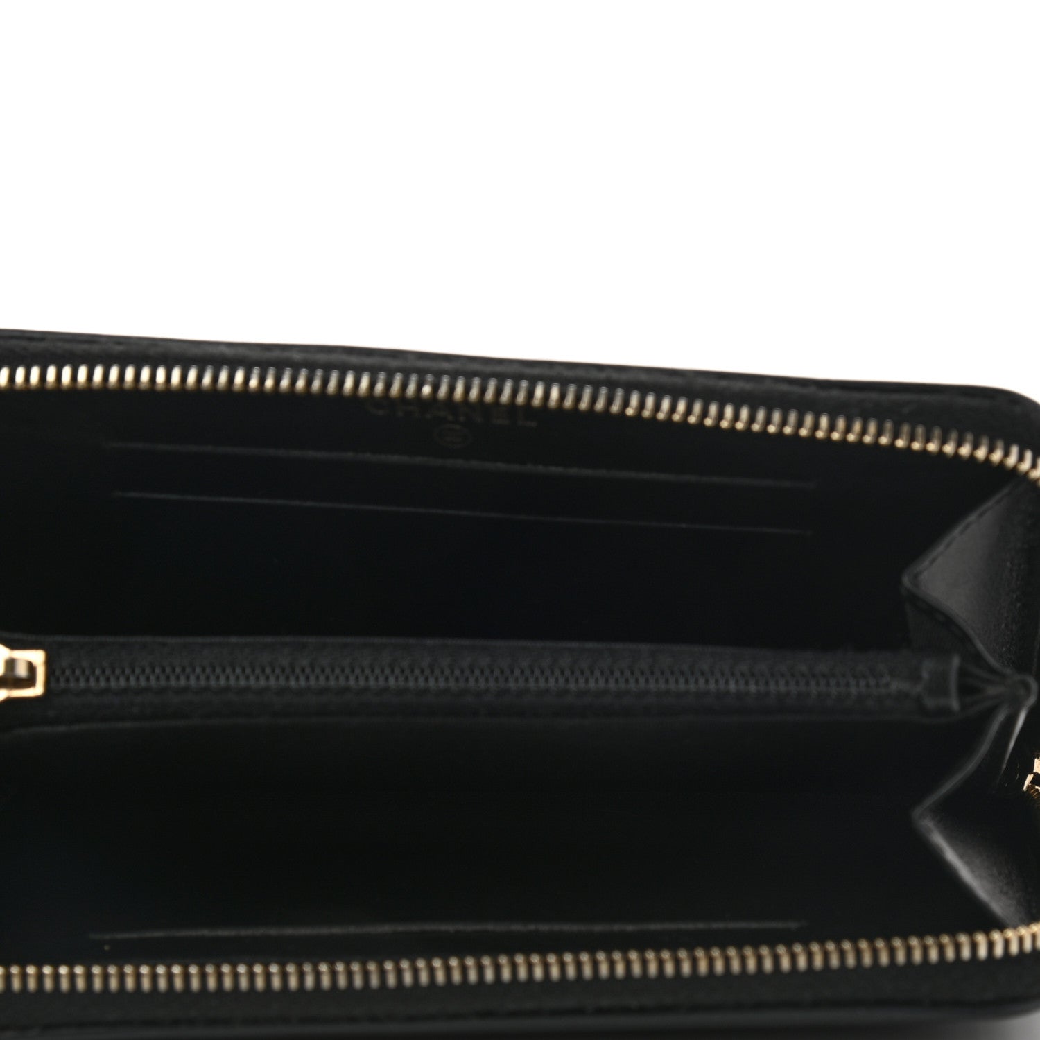 Chanel Caviar Quilted Medium Filigree Zip Around Wallet Black 5 of 11