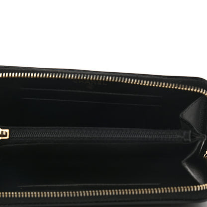 Chanel Caviar Quilted Medium Filigree Zip Around Wallet Black 5 of 11
